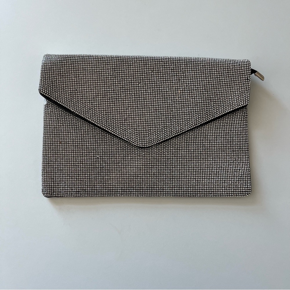 Envelope Silver Gem Clutch